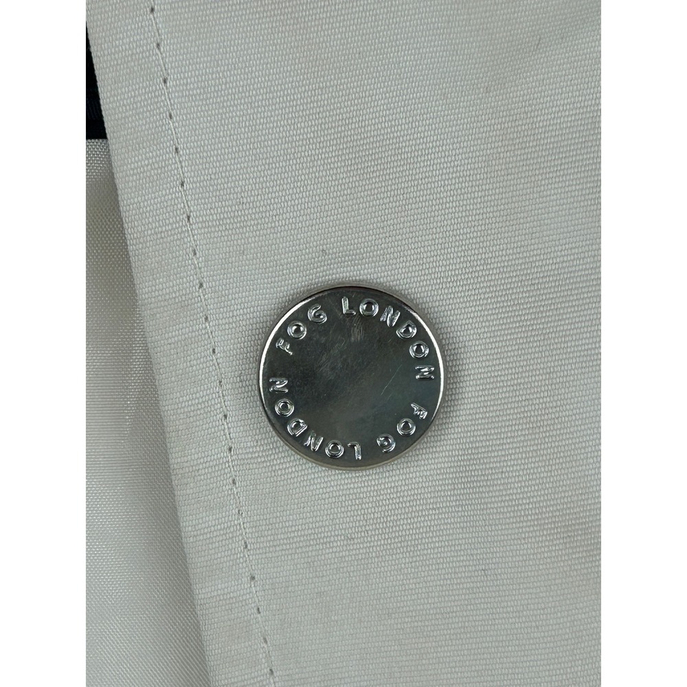 London Fog Rain Jacket Womens Large Zip Snap Lightweight Beige - Picture 9 of 16